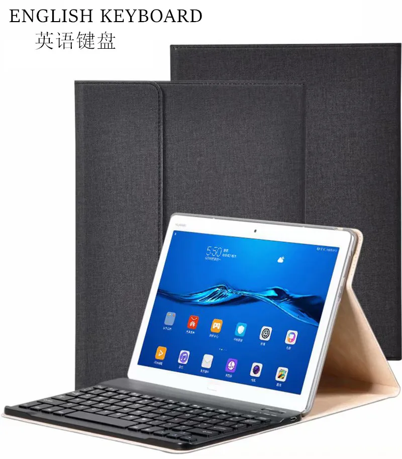 English Keyboard Кожаный чехол с клавиатурой Bluetooth для huawei MediaPad M3 Lite 10 BAH-W09 BAH-AL00 10,1 ''чехол для планшета huawei M3 lite 10 - Цвет: English Keyboard