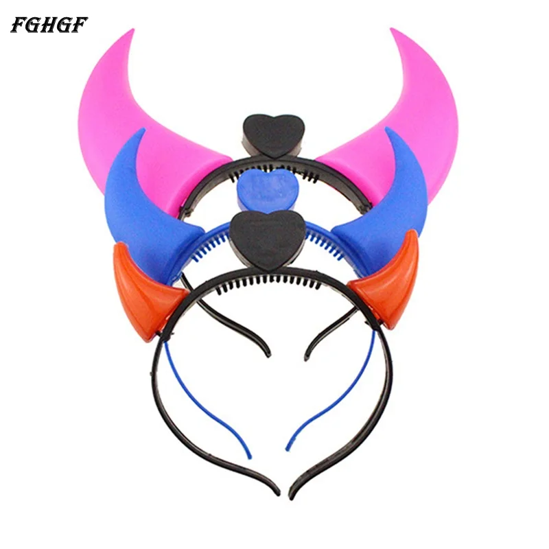 FGHGF 1 шт. Devil Horns светодиодный фонарик красочные костюмы на Хэллоуин вечерние