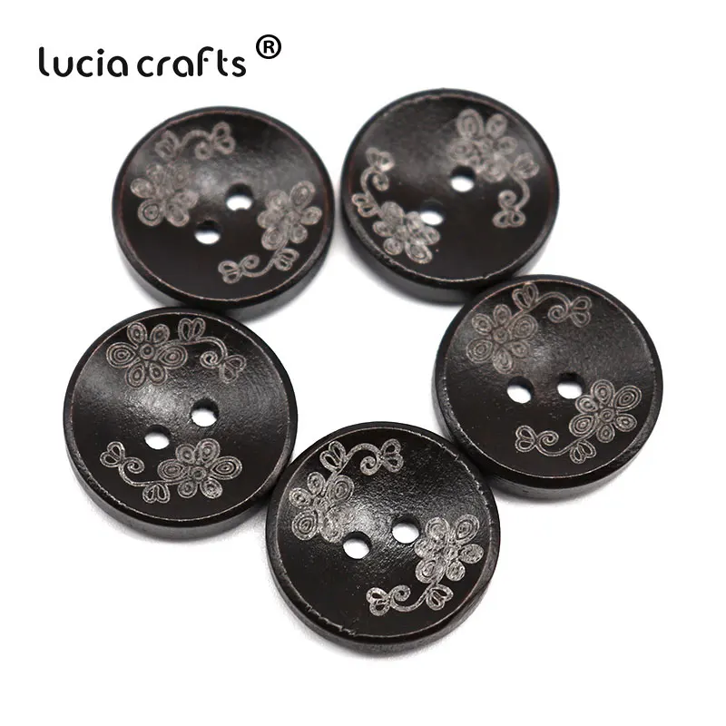 6 шт./24 шт. круглые деревянные пуговицы с 2 отверстиями|round wooden buttons|clothing accessorieswooden