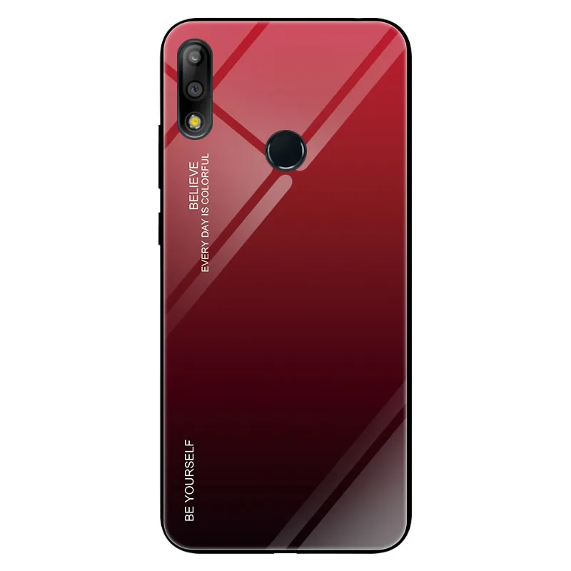 05 Модный чехол для телефона Asus Zenfone Max Pro M2 ZB633KL ZB631KL M1 ZB601KL ZB602K с градиентом из закаленного стекла - Цвет: 05