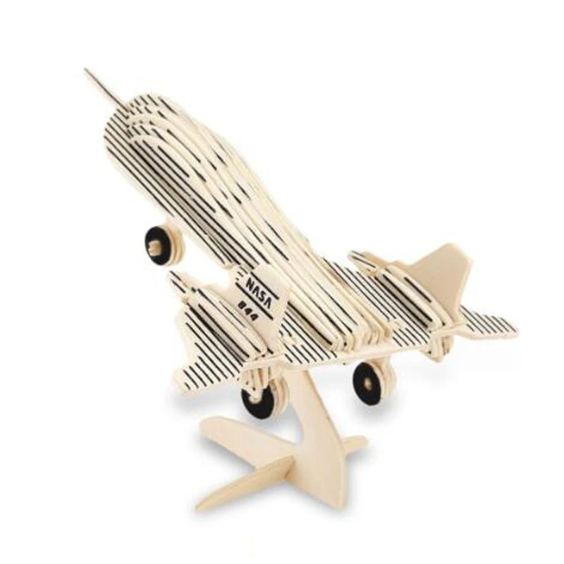 Деревянный Пазл сделай сам ручная сборка 3D игрушки для детей Обучающие модели