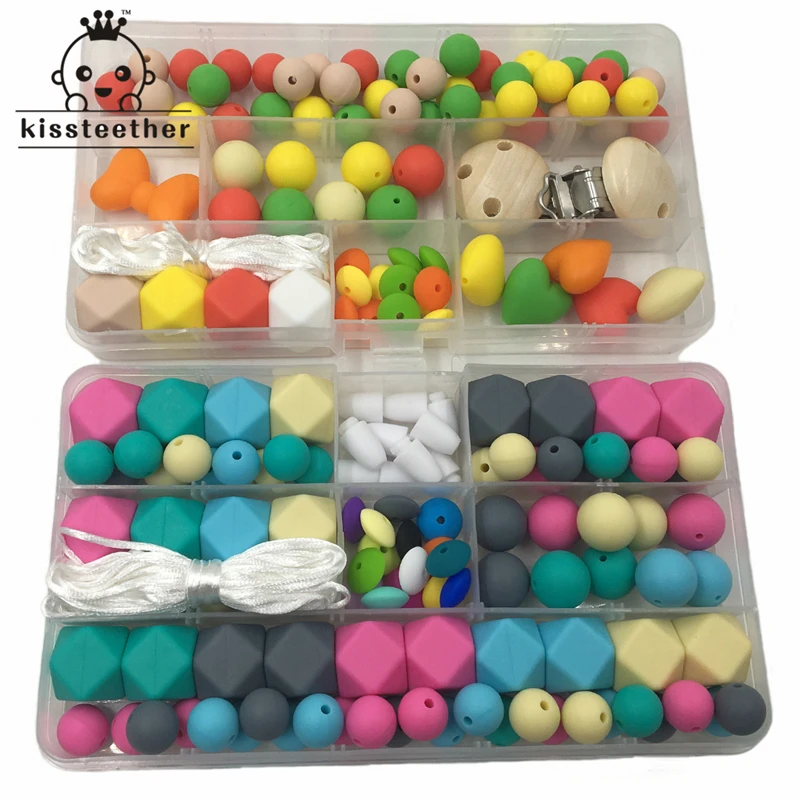 2 коробки детские игрушки для прорезывателя набор силиконовых зажимов