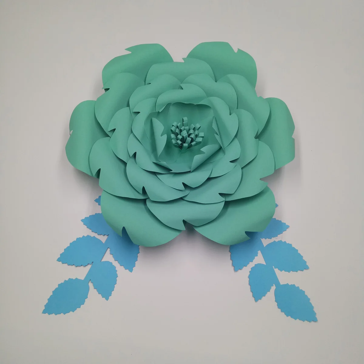 1 шт. цветок + 2 листья гигантские Свадебные Бумажные цветы фон для фотосъемки