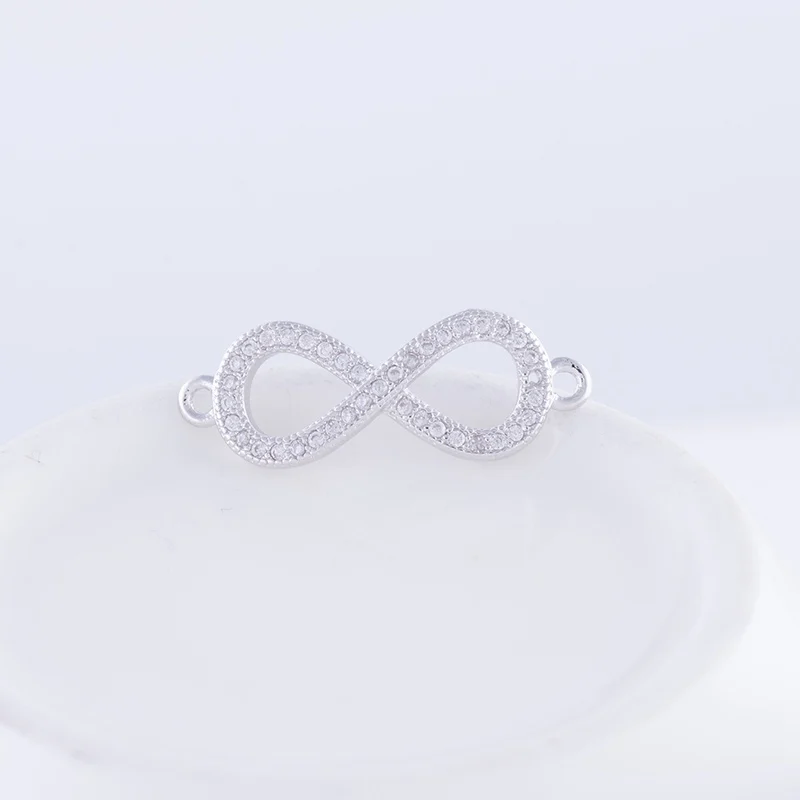 Подвеска в виде символа бесконечности стразы из меди и металла|metal diy|infinity symbolcharm