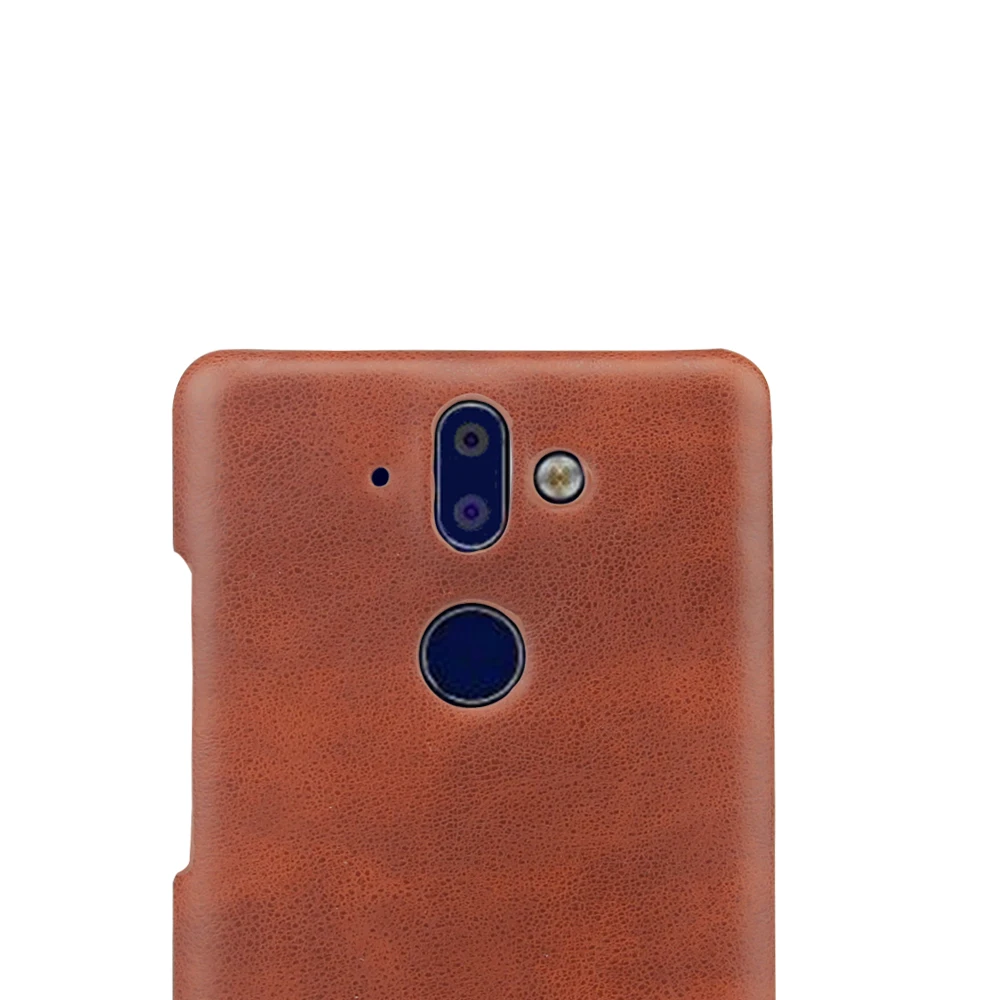 Чехол для Nokia 9 коричневый один цвет чехлы телефонов Nokia9 жесткие чехол поддержка