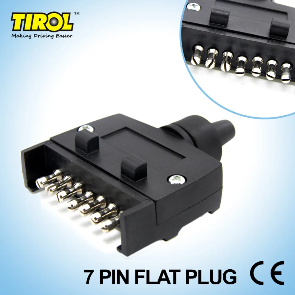 TIROL T21228a Новый 7 контактный плоский Штекерный разъем для прицепа 12 В сторонний