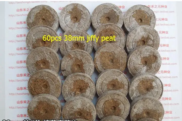 60 шт. 38 мм семена торфяных гранул пусковые заглушки лоток питомник горшки