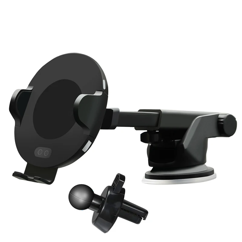 WC0009A2 Qi автомобильное беспроводное зарядное устройство для iPhone Xs Max Xr X samsung S10 S9 интеллектуальный инфракрасный Быстрый Беспроводной Зарядная зарядка Автомобильный держатель для телефона - Тип штекера: WC0009A2