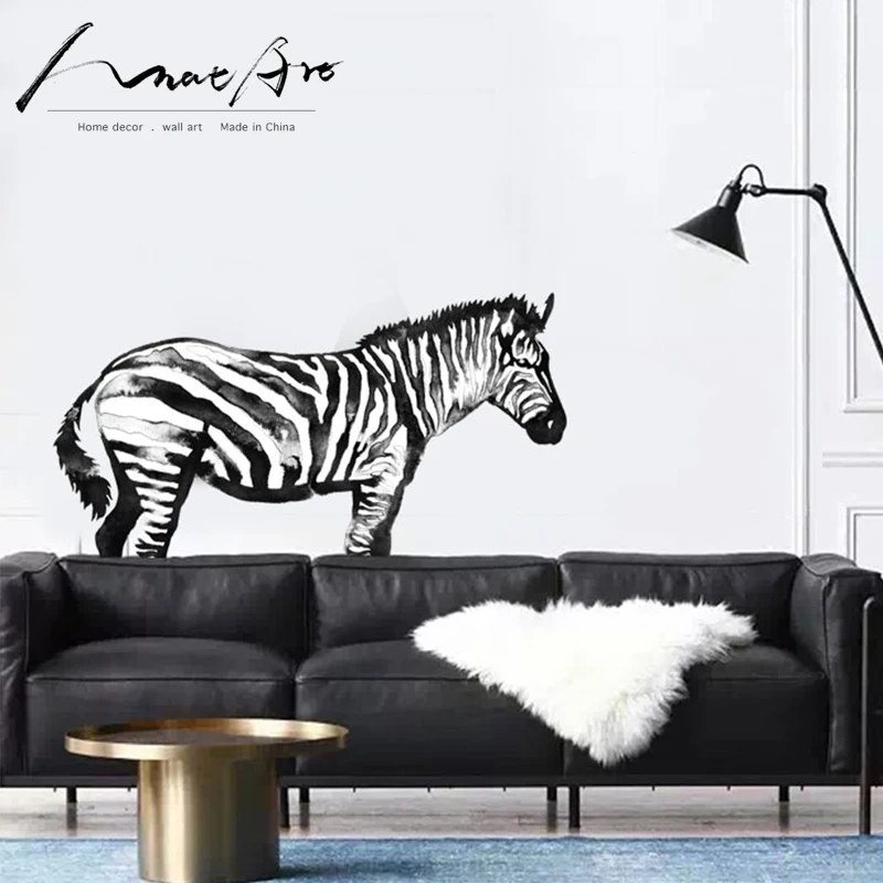 Фотообои для украшения дома в современном скандинавском стиле|stickers modern|zebra wall