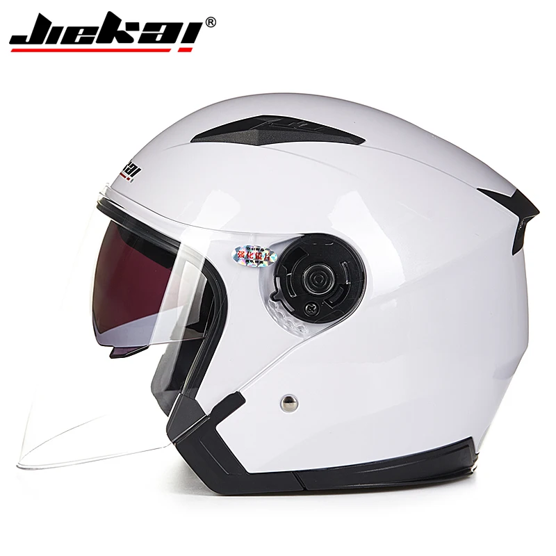 

Шлем JIEKAI moto rcycle с открытым лицом, винтажные гоночные мотоциклетные шлемы с двойным объективом