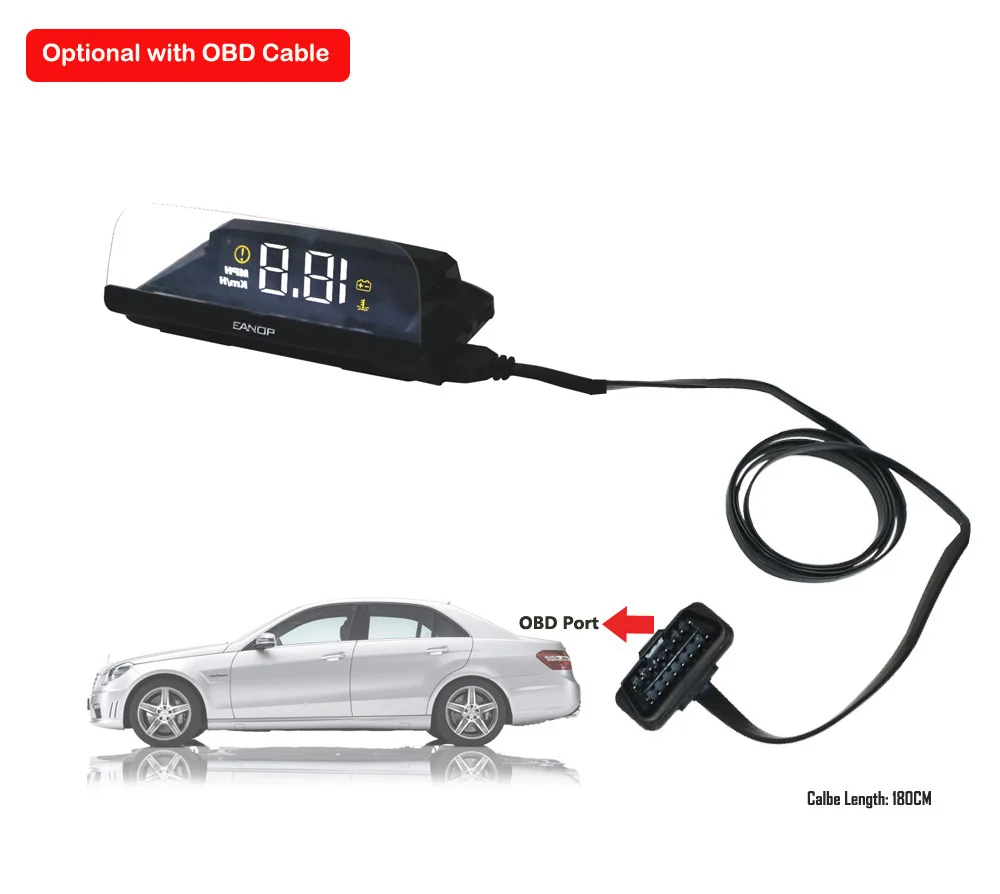 EANOP iSmart-S HUD Автомобильный дисплей на плате проектор скорости OBDII Диагностика цифровой измеритель скорости Авто сигнализация напряжения