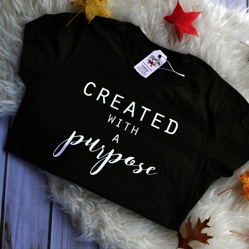 Создан с Purpose Letters для женщин футболка рубашка с религиозным рисунком женщина футболка "Вера" короткий рукав повседневные хлопковые топы плюс размеры футболки