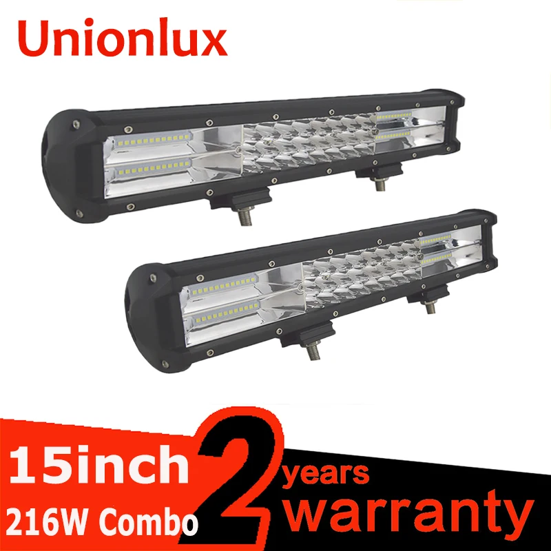 

2pcs 15inch 7D 216w LED Light Bar For Offroad Combo 4x4 4WD Atv UTV Suv Driving Motorcycle Light Truck Led Work Lights Auto Lamp