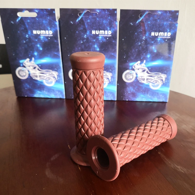 HUMED 3 цвета универсальные 7/8 ''22 мм винтажные резиновые мотоциклетные ручки кофейные GG GN GS 125/250 мотоциклетные ручки