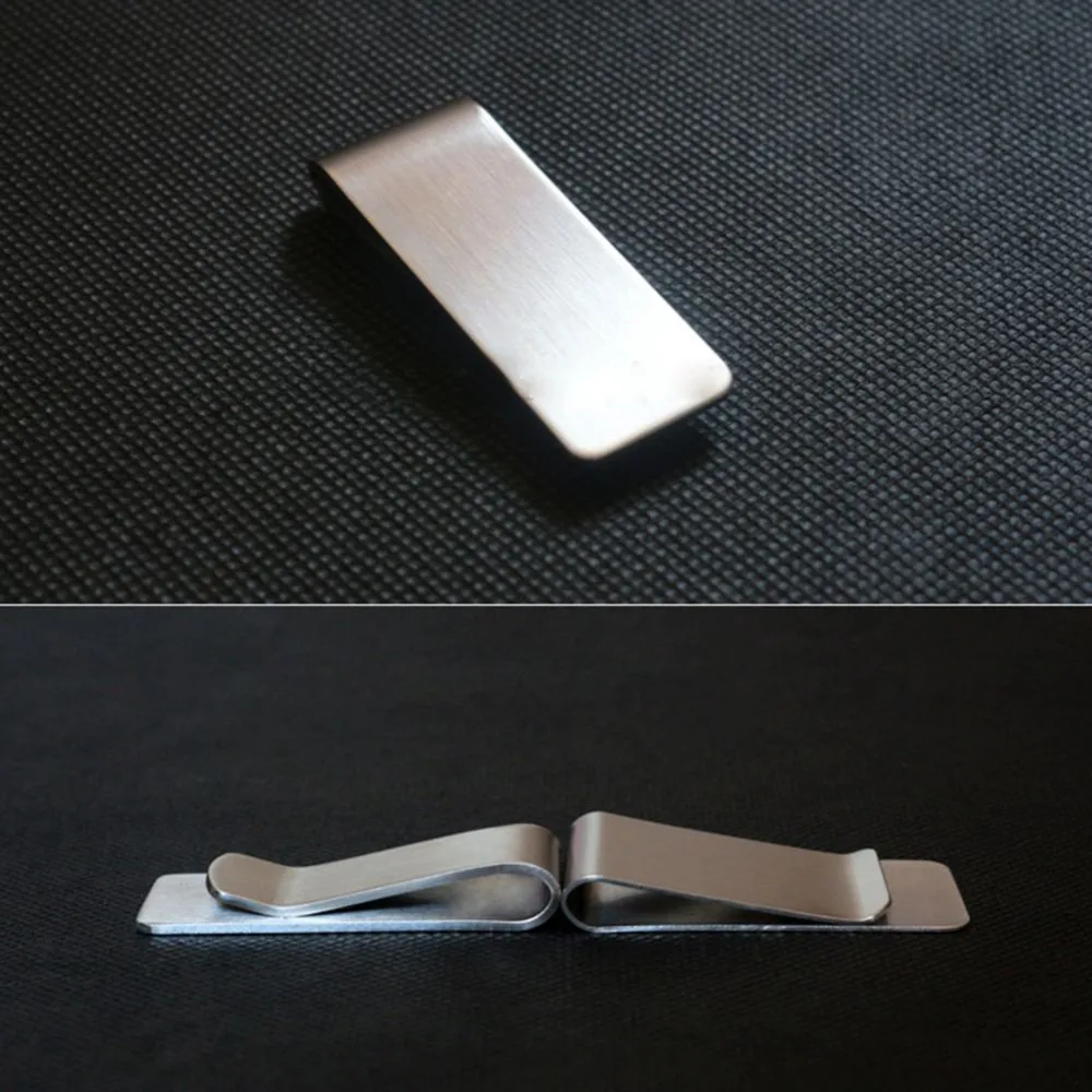 Серебряный EDC зажим для денег из нержавеющей стали мужской металлический