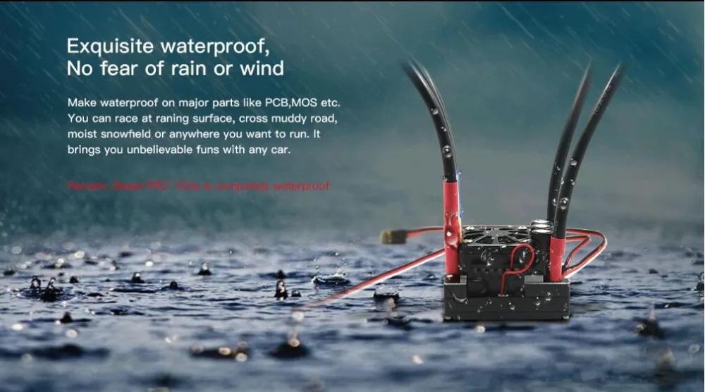 ZTW 1:8 Beast PRO SS150A 6 в/7,4 В Регулируемый 8A BEC бесщеточный ESC водонепроницаемый алюминиевый светильник