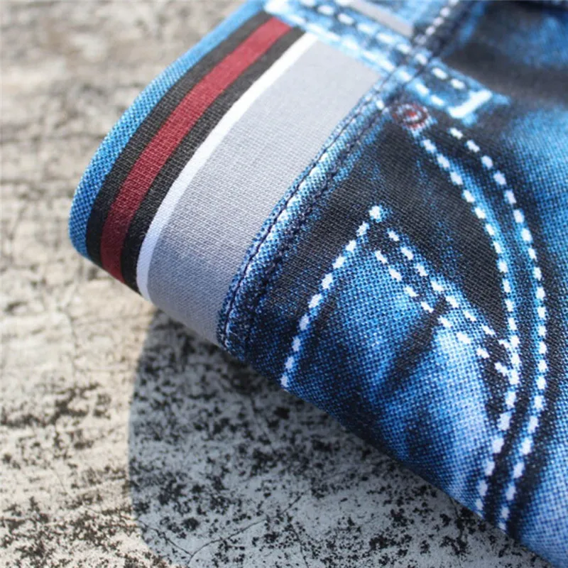 Мужские джинсовые брюки с 3D принтом мужские плоские kurze hosen herren pantalones cortos