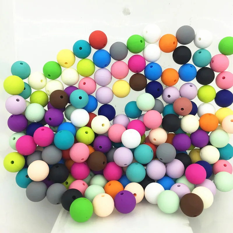 Мини красочные силиконовые бусины ювелирные изделия Детские Прорезыватели