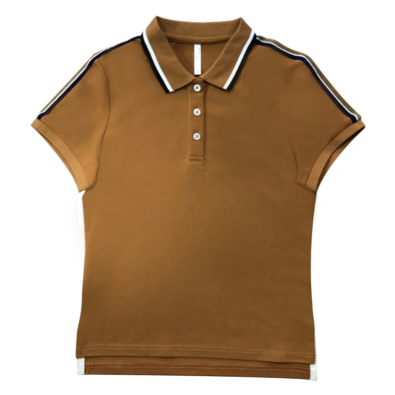 Женские топы-поло bamocy большого размера с отложным воротником поло коротким