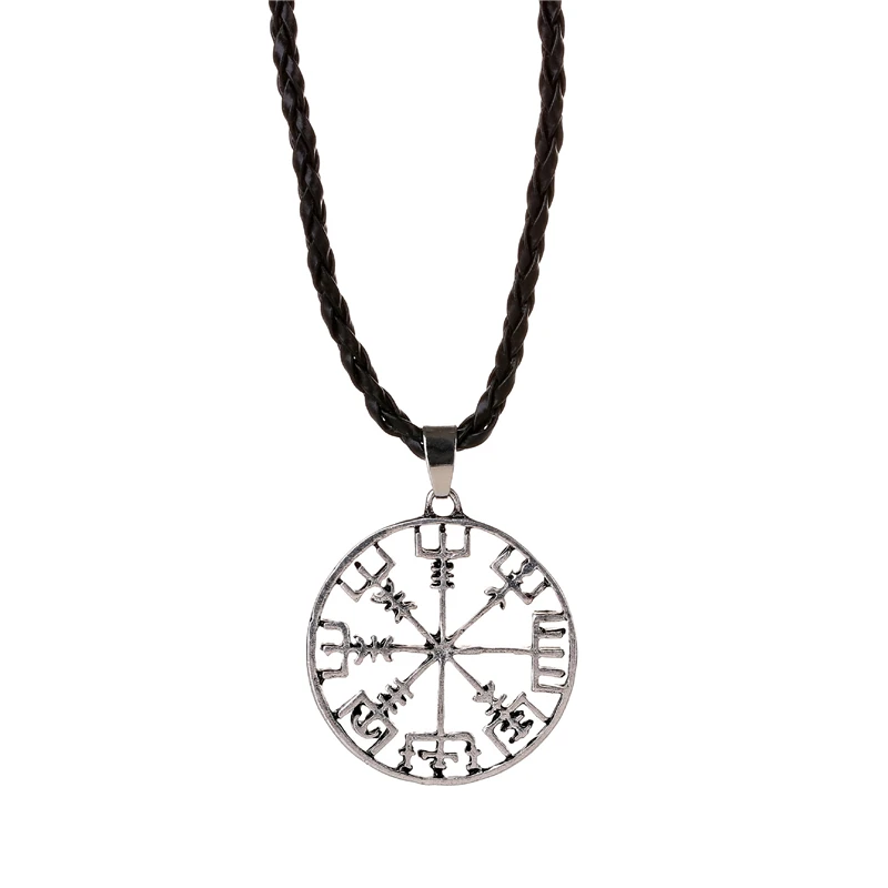 Ожерелье Vegvisir символ викингов руническое ожерелье колесо брелок викинговый