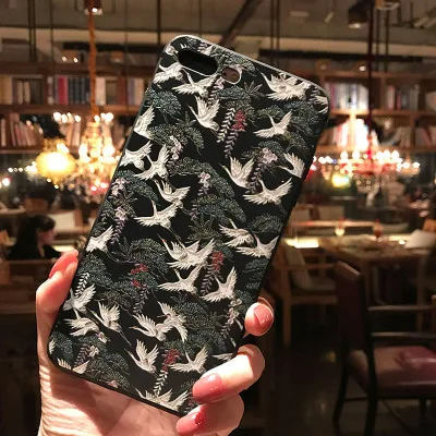 3810 Для iphone 7 Чехол 8 7 plus 3D Fox Koi аниме чехол для телефона s Роскошный тисненый Матовый Ретро Чехол для iphone 6 6S Plus XS MAX XR 11 чехол - Цвет: 3810