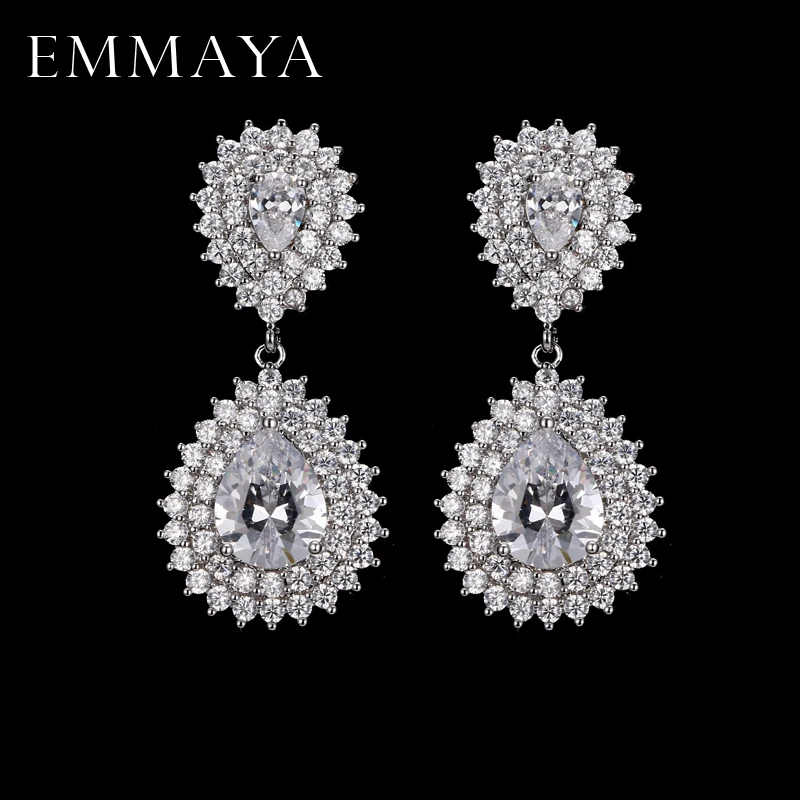 Женские серьги подвески EMMAYA с фианитами подвеска для пирсинга висячие украшения