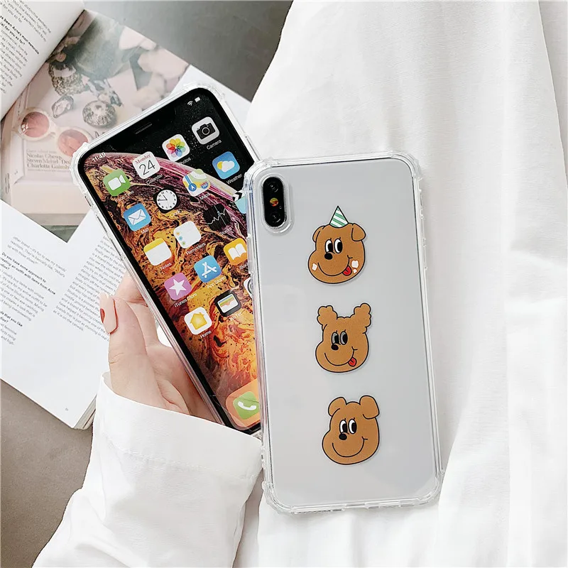 Забавные чехлы для телефонов с изображением собаки из мультфильма для iPhone 6 6s 7 8 Plus X Xs Max Xr милый прозрачный мягкий чехол из ТПУ Fundas Capa