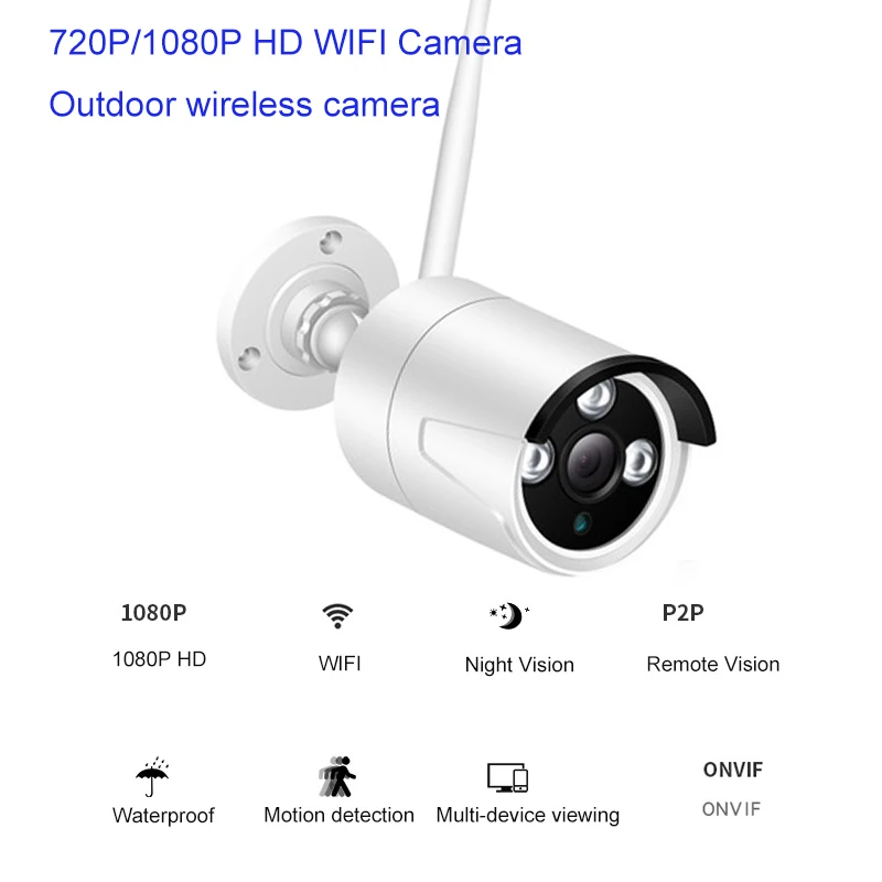1.0MP 2MP IP камера наружная Водонепроницаемая ночного видения HD 720P 1080P CCTV пуля