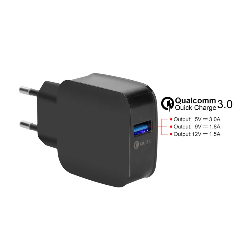 Сетевое зарядное устройство GEUMXL с быстрой зарядкой QC 3 0 18 Вт вилкой Стандарта США
