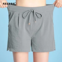 needbo shorts women sexy office ladies summer shorts for women wide leg loose elastic women shorts high waist casual plus size