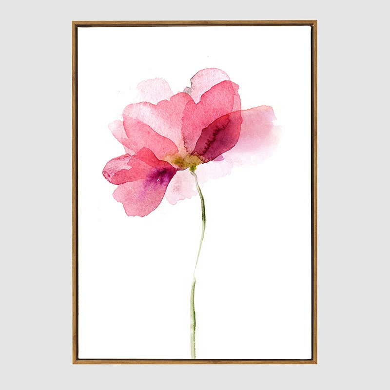 Акварельная абстрактная синяя Цветочная печать HAOCHU плакат холст живопись для