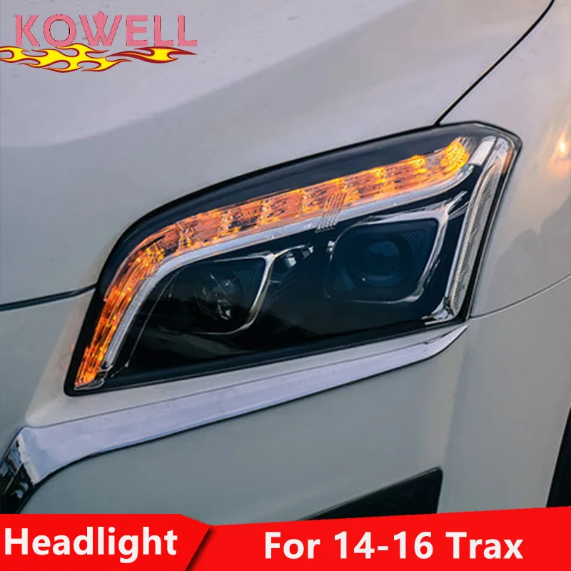 KOWELL стайлинга автомобилей светодиодный налобный фонарь для Chevrolet Trax фары 2013 2016