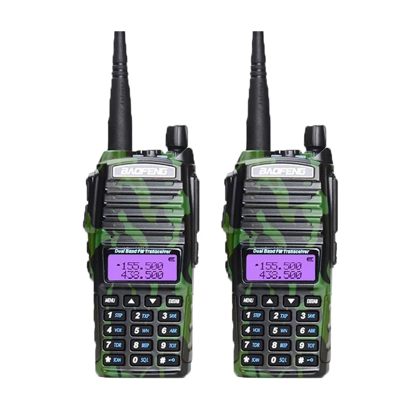 2 шт. Baofeng UV 82 высокая мощность три мощности 8 Вт двухдиапазонный двухсторонний