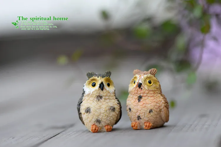Распродажа 1 шт./лот мини птичка Минерва маленькое украшение Сова Фея Сад