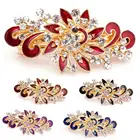 Заколки для волос женские, металлические, с блестящими кристаллами, 1 шт.