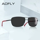 Мужские солнцезащитные очки с поляризацией AOFLY, винтажные металлические очки для вождения, степень защиты UV400, AF8190