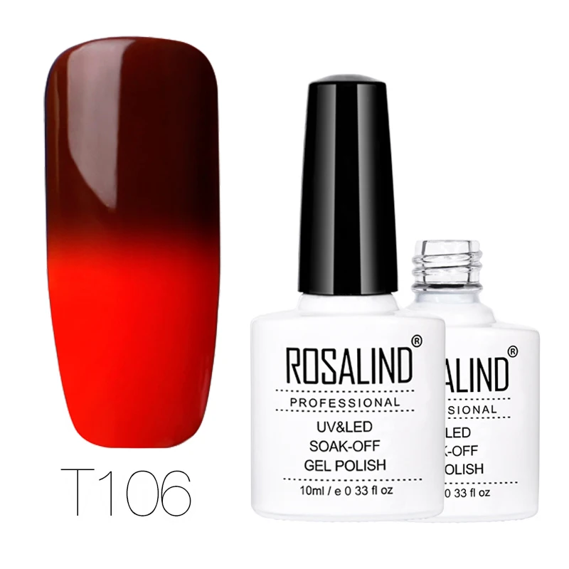 06 ROSALIND 10 мл Гель-лак для ногтей Хамелеон Температура Цвет меняющий лак для ногтей меняющий цвет под воздействием тепла УФ Гель-лак для ногтей - Цвет: 06