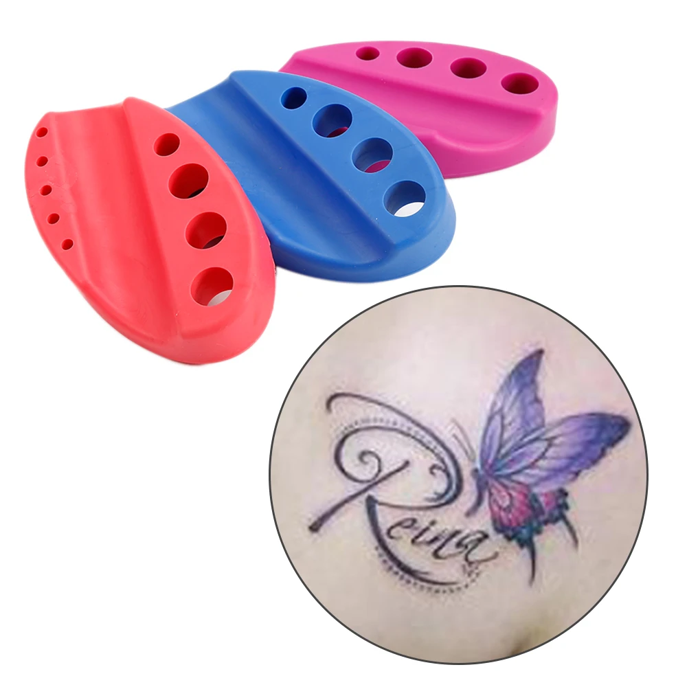 Профессиональные Овальные силиконовые татуировки держатель Стенд аксессуары