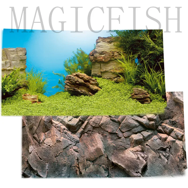 Juwel HD fish tank фоновая живопись. ПВХ двусторонний фон для аквариума Плакат Украшение Аквариум настенный фон