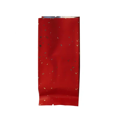 Red Tea Bags Красочные 13x5,5x2,5 см термосвариваемые Открытый верх Упаковочные пакеты для чая золотой блеск пятна Алюминий алюминиевый упаковочный пакет для Чай 100 шт - Цвет: Red Tea Bags