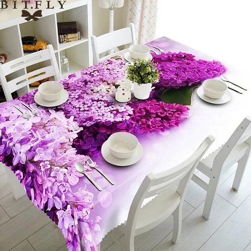 Purple bouquet Украшение для дома 3D скатерть для свадебного стола с розами покрытие для стола с Рождеством вечерние украшения для стола - Цвет: Purple bouquet