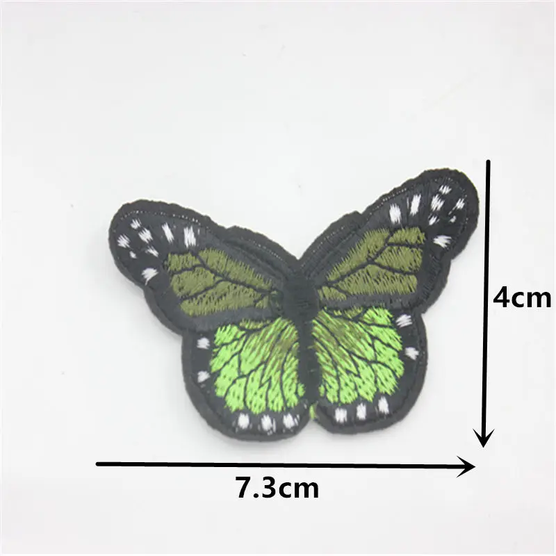1 шт. нашивки с утюгом для одежды разноцветная вышитая заплатка в виде бабочки