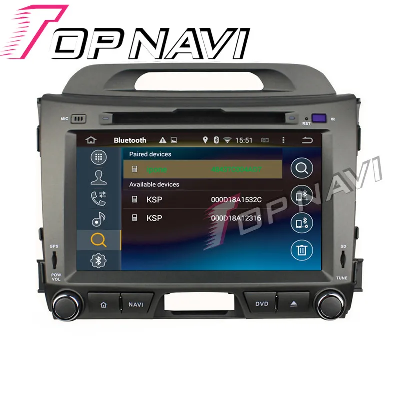 Автомобильный мультимедийный плеер Topnavi 8 дюймов ядер Android 0 GPS навигация для KIA Spro