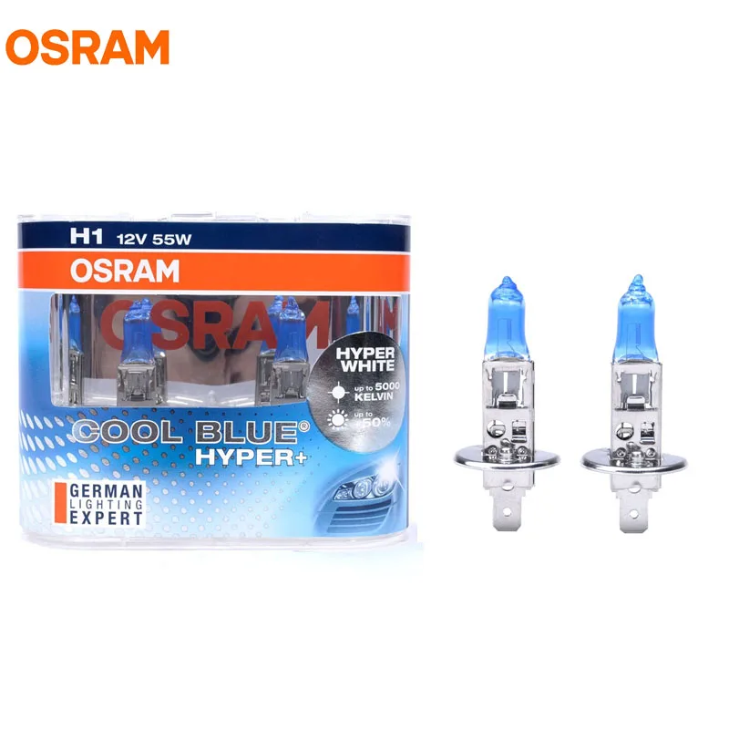 OSRAM H1 H3 H4 H7 H9 H11 9005 HB3 9006 HB4 12 В 5000 К Xenon сине белые галогенные лампы фар автомобилей - Фото №1