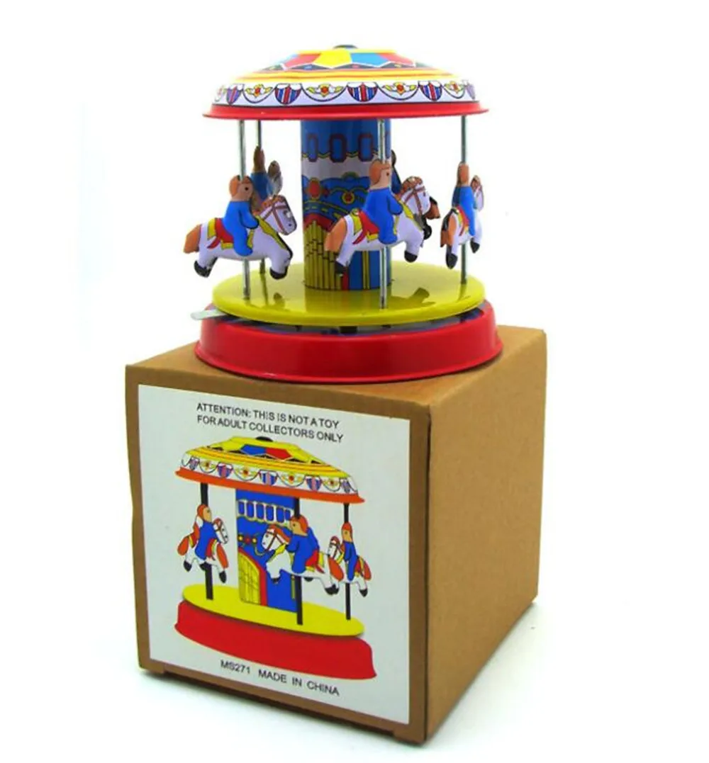 Винтажные Ретро Веселые круглые оловянные игрушки Классические заводные