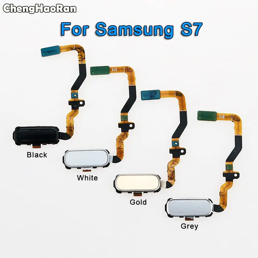 ChengHaoRan Touch ID гибкий кабель для Samsung Galaxy S7 SM-G930 Edge SM-G935 Back Home Button Датчик отпечатков