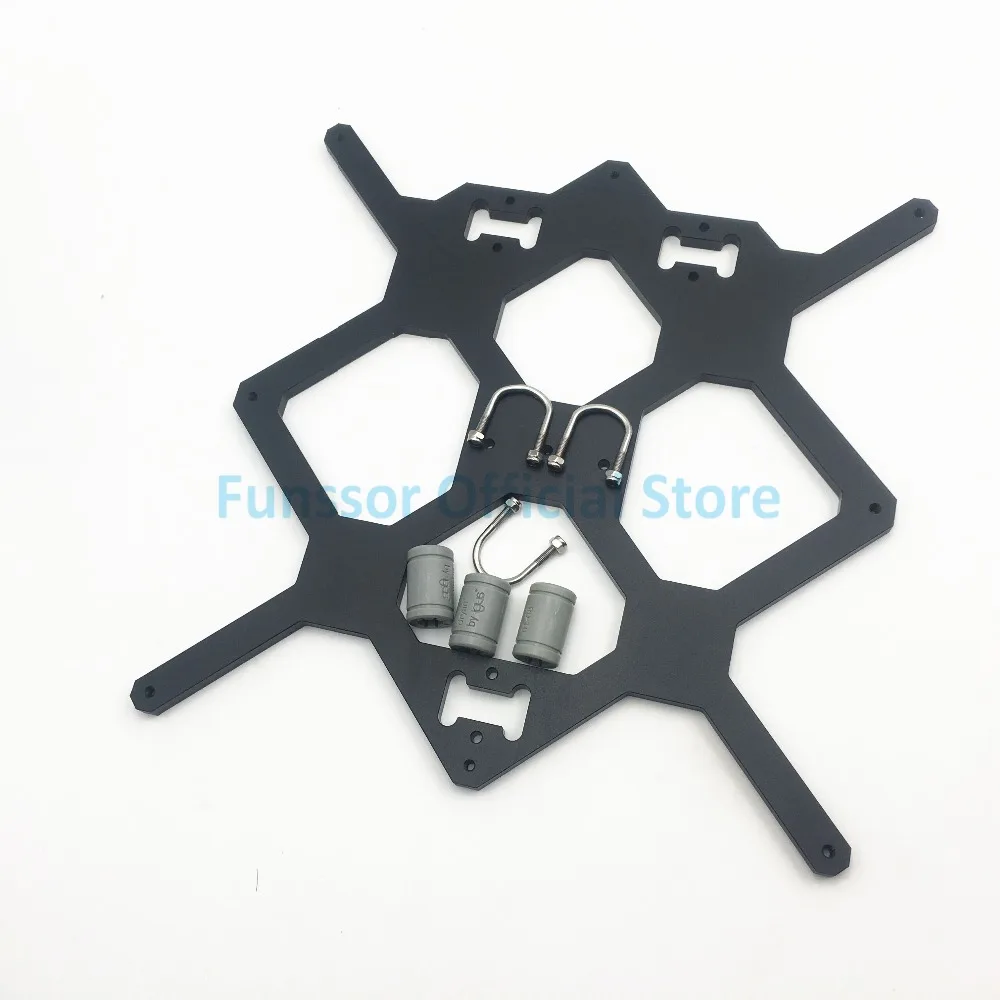 Funssor черный цвет Reprap Prusa i3 MK3 Алюминиевая Подставка для 3D принтера i3|Детали и