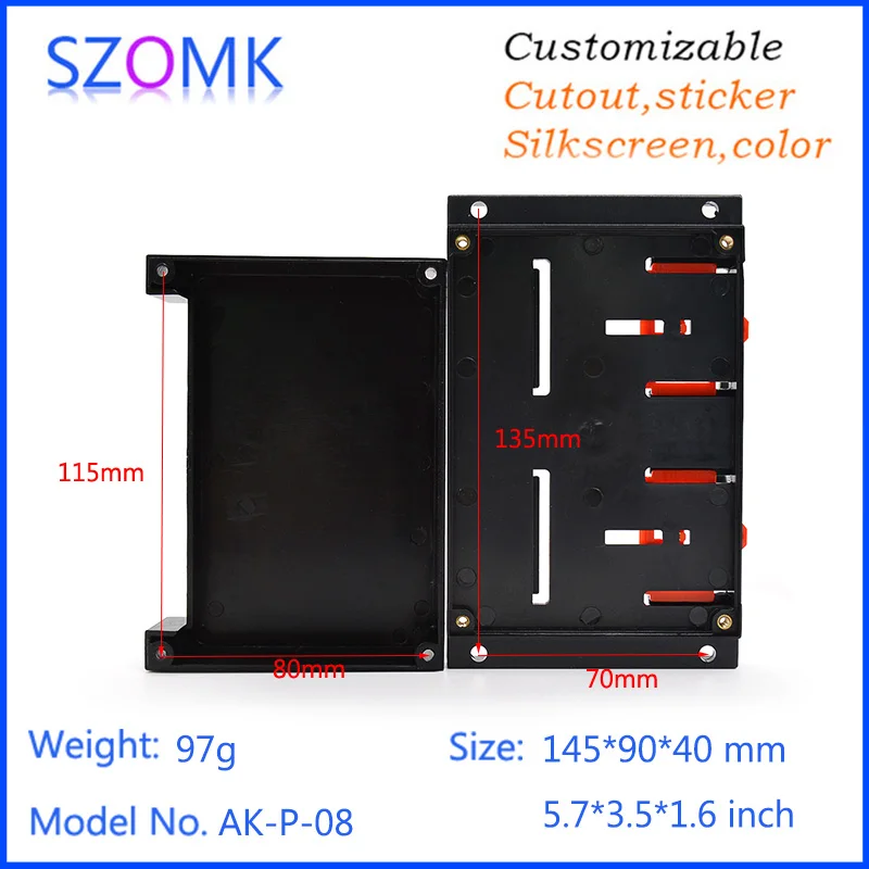 10 шт. пластиковый корпус для электроники 145*90*40 мм электронные din рейки