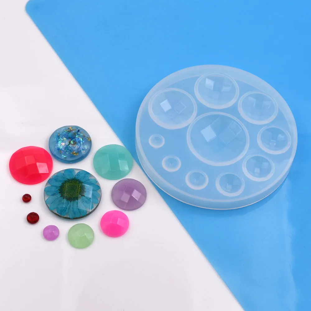 1 шт. силиконовая форма SNASAN рифленая поверхность полушариковая смола в огранке