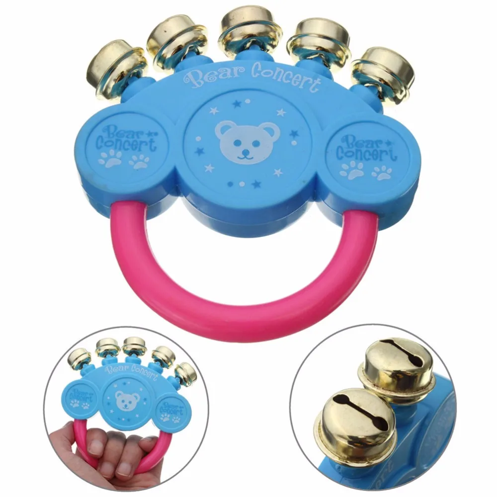 Новые детские игрушки пластиковые ручные колокольчики веселые погремушки